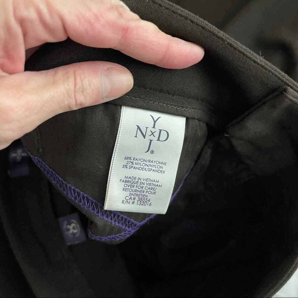NYDJ brown stretchy high waisted lift tuck slimming trousers pants 8 - Picture 7 of 8